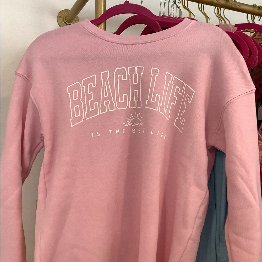 Pink 'Beach Life' Sweatshirt